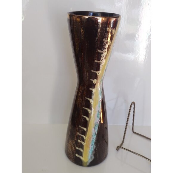 Vintage Jasba Keramik West German Hand Painted Vase 639-32 12 1/2" tall - Picture 4 of 10